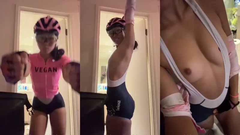 MichelleFromChina18Yes Flashes Her Titties On A Bike