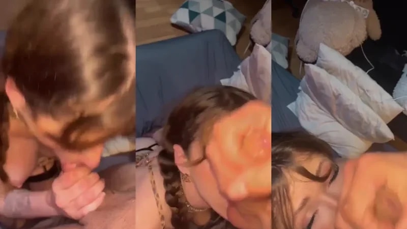 Alyx Natsuki Blows A Cock And Gets A Facial