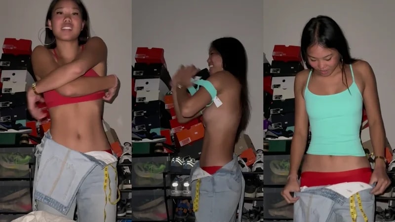 MichelleFromChina18Yes Montre Sa Silhouette Fine