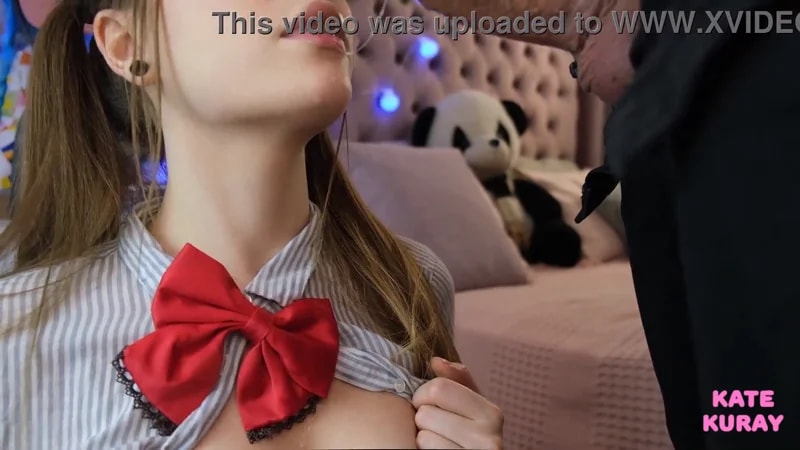 KateKuray Performs A Wet BJ Up Close In POV