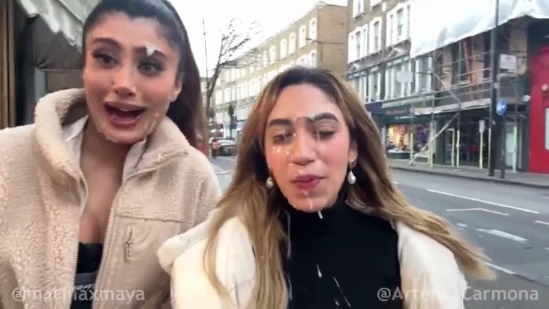 Marina Maya Roams The Streets With Cum On Their Faces