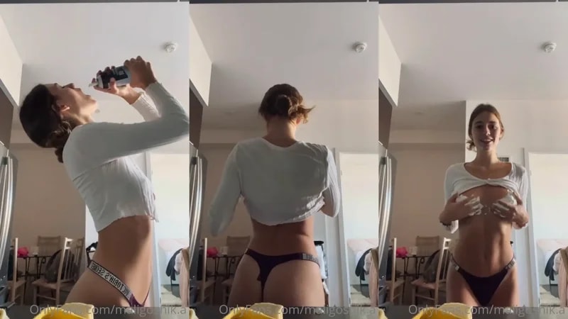 Maligoshik Slathers Whipped Cream All Over Her Tits