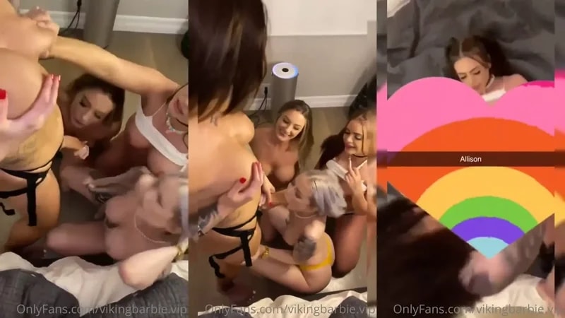 Viking Barbie Utilise Un Strap On Pour Baiser Emily Knight, Layna Boo, Et Allison Parker